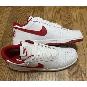 Men‎ Nike Big Nike Low Athletic Lifestyle Shoes White/Gym Red 355152-150 Size 13